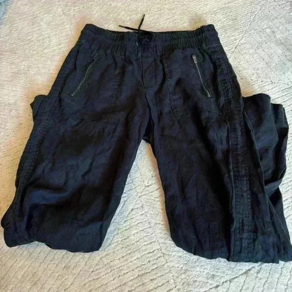 Athleta woman’s 100% linen flowy joggers size 8 - Picture 3 of 6